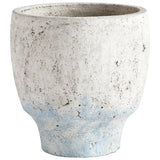 Venice Planter Antique White Blue Accents 09609 Cyan Design