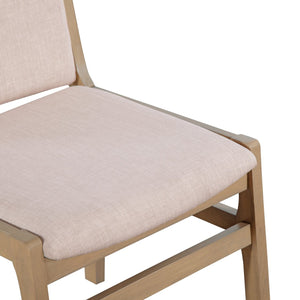 English Elm Christopher Knight Home® - Dining Chair Contemporary Upholstered Rubberwood Frame Set of 2 with Clean Lines and Cozy Seats () Light Natural N771P347927A