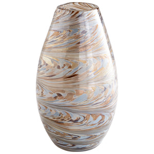 Caravelas Vase Metallic Sand Swirl 09646 Cyan Design