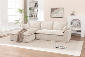 English Elm 103" Cloud Sectional Couch - Reversible L-Shaped Modular Sofa For Stylish Living Room Comfort W1170S00040