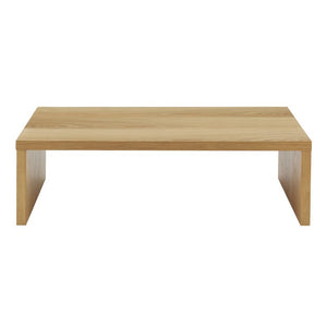 EuroStyle Abby Lacquered Coffee Table Low Profile Modern Design for Contemporary Living Rooms Oak 09704-OAK