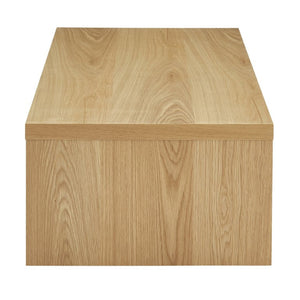 EuroStyle Abby Lacquered Coffee Table Low Profile Modern Design for Contemporary Living Rooms Oak 09704-OAK