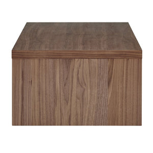 EuroStyle Abby Lacquered Coffee Table Low Profile Modern Design for Contemporary Living Rooms Walnut 09704-WAL