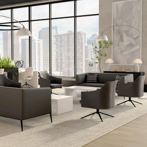 EuroStyle Abby Lacquered Coffee Table Low Profile Modern Design for Contemporary Living Rooms High Gloss White 09704WHT