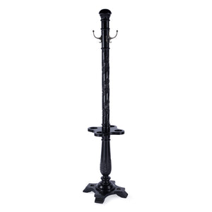 Butler Specialty Laird Elegant Free-standing Coat Rack With Umbrella Holder - Hand-carved Details For Entryway Style Black Rubberwood,Resin,Zinc 971111-butler