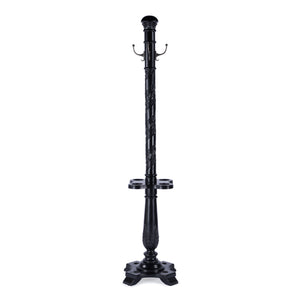 Butler Specialty Laird Elegant Free-standing Coat Rack With Umbrella Holder - Hand-carved Details For Entryway Style Black Rubberwood,Resin,Zinc 971111-butler