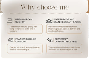 English Elm Modular Sectional Sofa - Versatile Sherpa Corduroy Couch With Space-Saving Design For Any Room W3622S00002