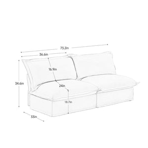 English Elm Streamlined Velvet Modular L-shape Sectional Sofa with Cloud Foam and French Piping Black W3041S00117