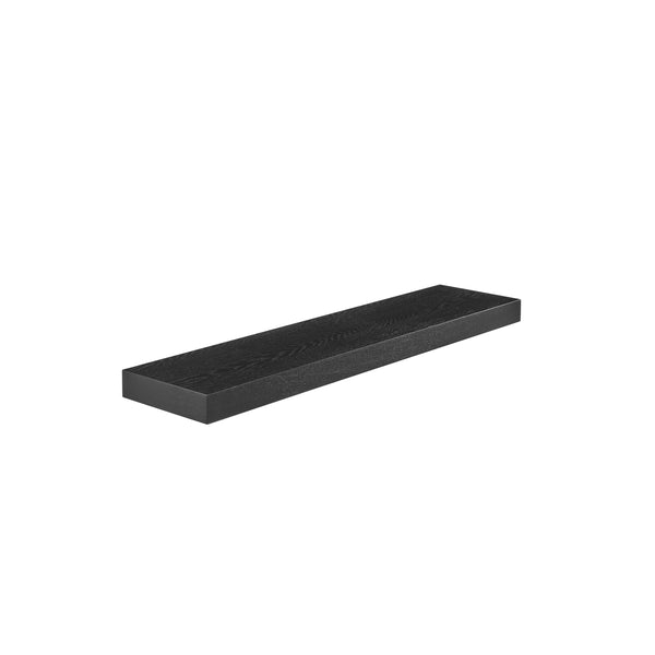 EuroStyle Barney Floating Shelf/Shelving in Matte Black Stained Ash Veneer