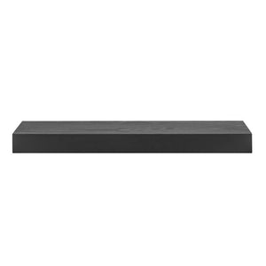 EuroStyle Barney Wall Mounted Floating Shelf Ash Veneer Display Unit for Modern Interiors Matte Black 09740-MTBLK