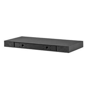 EuroStyle Barney Wall Mounted Floating Shelf Ash Veneer Display Unit for Modern Interiors Matte Black 09740-MTBLK