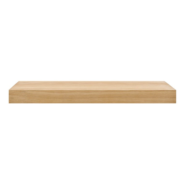 EuroStyle Barney Wall Mounted Floating Shelf Ash Veneer Display Unit for Modern Interiors Oak 09740-OAK