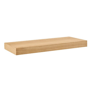 EuroStyle Barney Wall Mounted Floating Shelf Ash Veneer Display Unit for Modern Interiors Oak 09740-OAK