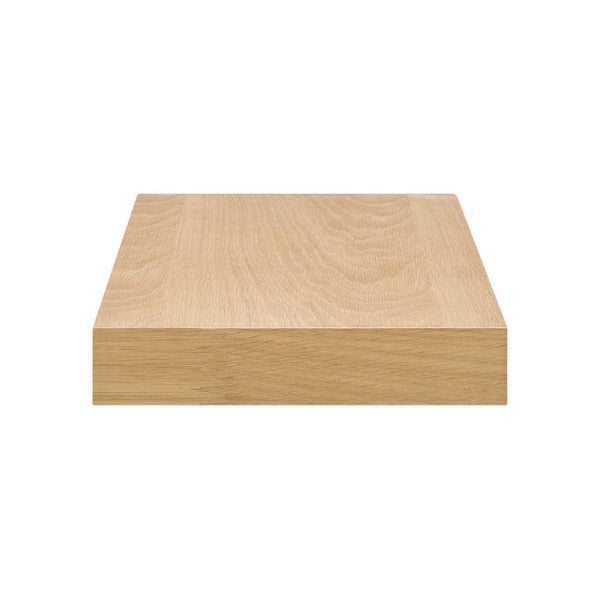 EuroStyle Barney Wall Mounted Floating Shelf Ash Veneer Display Unit for Modern Interiors Oak 09740-OAK