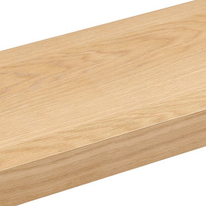 EuroStyle Barney Wall Mounted Floating Shelf Ash Veneer Display Unit for Modern Interiors Oak 09740-OAK
