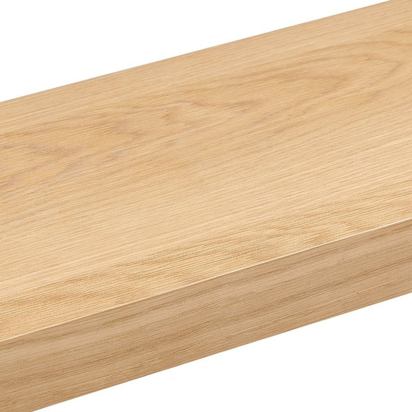 EuroStyle Barney Wall Mounted Floating Shelf Ash Veneer Display Unit for Modern Interiors Oak 09740-OAK
