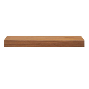 EuroStyle Barney Wall Mounted Floating Shelf Ash Veneer Display Unit for Modern Interiors Walnut 09740-WAL