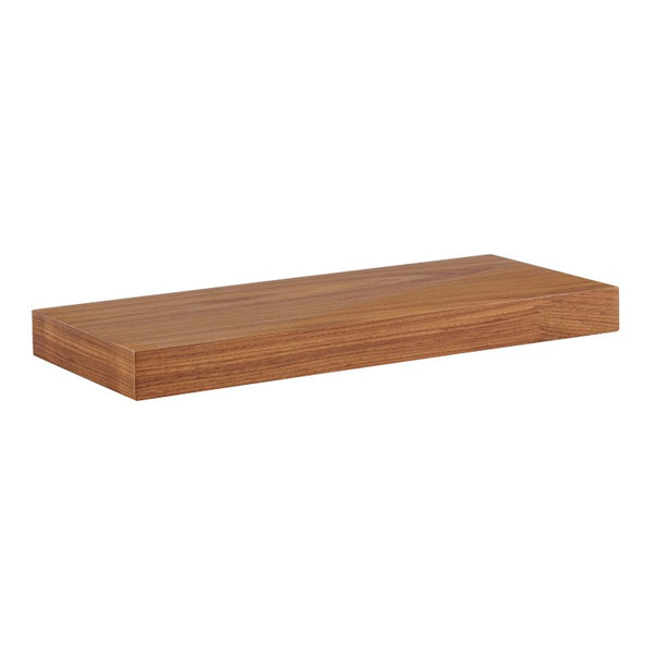 EuroStyle Barney Wall Mounted Floating Shelf Ash Veneer Display Unit for Modern Interiors Walnut 09740-WAL