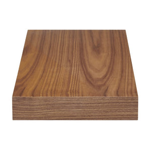 EuroStyle Barney Wall Mounted Floating Shelf Ash Veneer Display Unit for Modern Interiors Walnut 09740-WAL