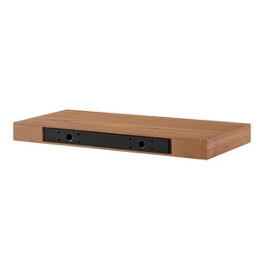 EuroStyle Barney Wall Mounted Floating Shelf Ash Veneer Display Unit for Modern Interiors Walnut 09740-WAL