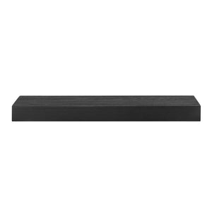 EuroStyle Barney Wall Mounted Floating Shelf Ash Veneer Display Unit for Modern Interiors Wenge 09740-WEN