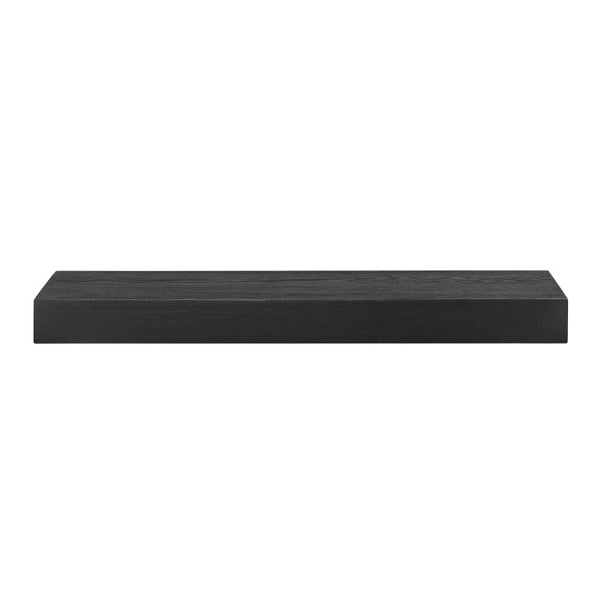 EuroStyle Barney Wall Mounted Floating Shelf Ash Veneer Display Unit for Modern Interiors Wenge 09740-WEN