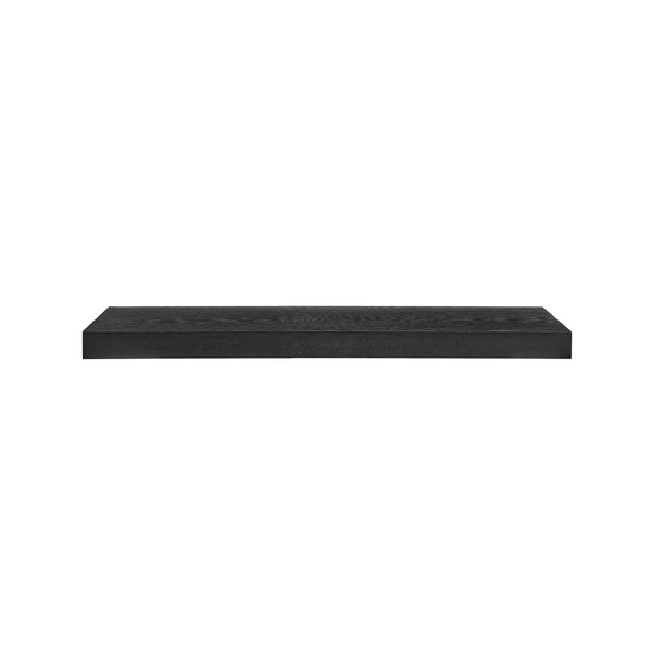 EuroStyle Barney Floating Shelf/Shelving in Matte Black Stained Ash Veneer