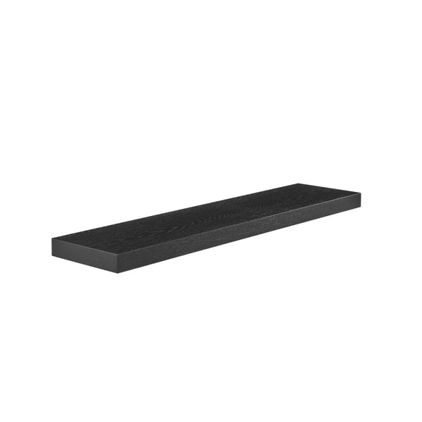 EuroStyle Barney Floating Shelf/Shelving in Matte Black Stained Ash Veneer