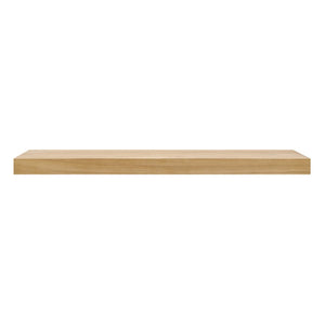 EuroStyle Barney Ash Veneer Floating Wall Shelf Minimalist Display for Living Room or Home Office Oak 09742-OAK