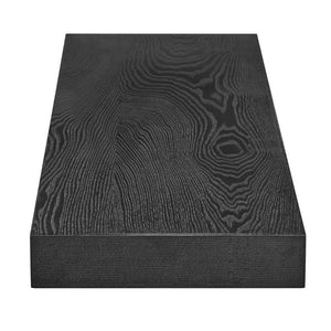 EuroStyle Barney Ash Veneer Floating Wall Shelf Minimalist Display for Living Room or Home Office Wenge 09742-WEN