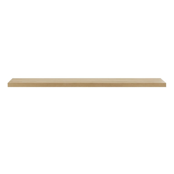 EuroStyle Barney Floating Wall Shelf with American Veneer Finish for Modern Display Space Oak 09747-OAK