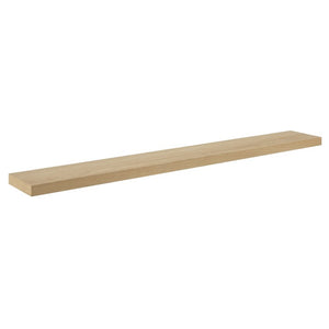 EuroStyle Barney Floating Wall Shelf with American Veneer Finish for Modern Display Space Oak 09747-OAK