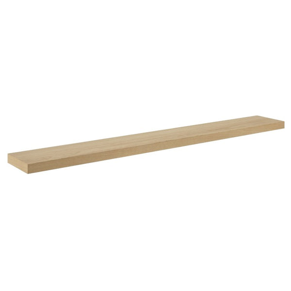 EuroStyle Barney Floating Wall Shelf with American Veneer Finish for Modern Display Space Oak 09747-OAK