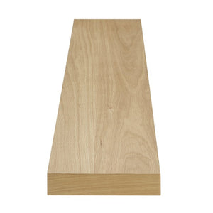 EuroStyle Barney Floating Wall Shelf with American Veneer Finish for Modern Display Space Oak 09747-OAK