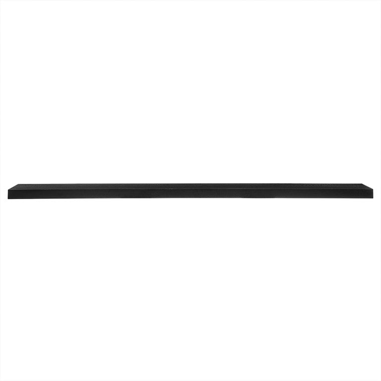 EuroStyle Barney Floating Wall Shelf with American Veneer Finish for Modern Display Space Matte Black 09747MTBLK