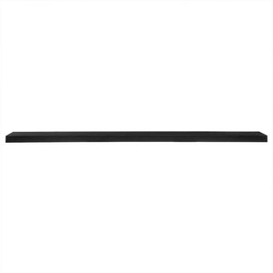 EuroStyle Barney Floating Wall Shelf with American Veneer Finish for Modern Display Space Matte Black 09747MTBLK