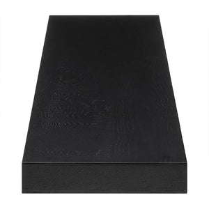 EuroStyle Barney Floating Wall Shelf with American Veneer Finish for Modern Display Space Matte Black 09747MTBLK