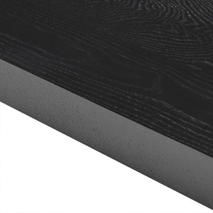 EuroStyle Barney Floating Wall Shelf with American Veneer Finish for Modern Display Space Matte Black 09747MTBLK