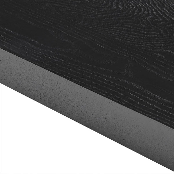 EuroStyle Barney Floating Wall Shelf with American Veneer Finish for Modern Display Space Matte Black 09747MTBLK