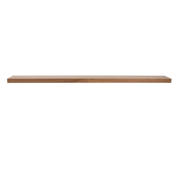 EuroStyle Barney Floating Wall Shelf with American Veneer Finish for Modern Display Space Walnut 09747WAL