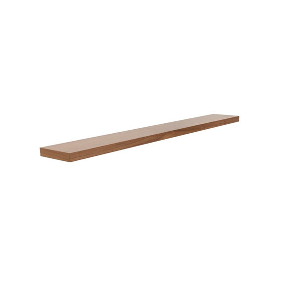 EuroStyle Barney Floating Wall Shelf with American Veneer Finish for Modern Display Space Walnut 09747WAL