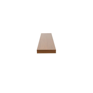 EuroStyle Barney Floating Wall Shelf with American Veneer Finish for Modern Display Space Walnut 09747WAL