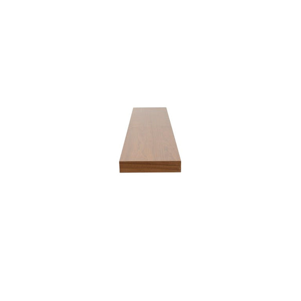 EuroStyle Barney Floating Wall Shelf with American Veneer Finish for Modern Display Space Walnut 09747WAL