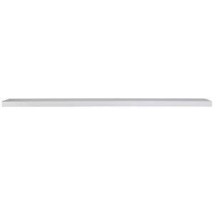 EuroStyle Barney Floating Wall Shelf with American Veneer Finish for Modern Display Space White 09747WHT