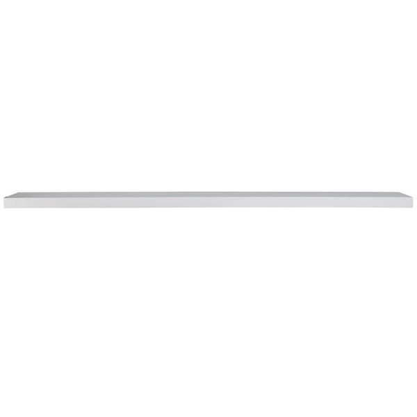 EuroStyle Barney Floating Wall Shelf with American Veneer Finish for Modern Display Space White 09747WHT