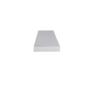 EuroStyle Barney Floating Wall Shelf with American Veneer Finish for Modern Display Space White 09747WHT