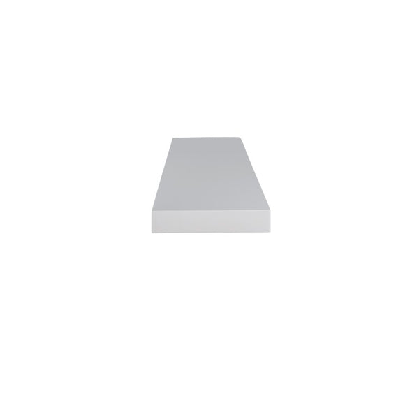 EuroStyle Barney Floating Wall Shelf with American Veneer Finish for Modern Display Space White 09747WHT