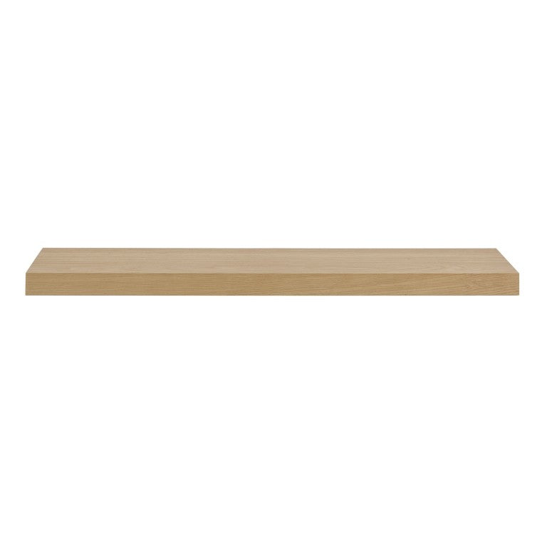 EuroStyle Barney Wall Mounted Floating Shelf American Wood Veneer Bracket Free Display Ledge Oak 09748-OAK