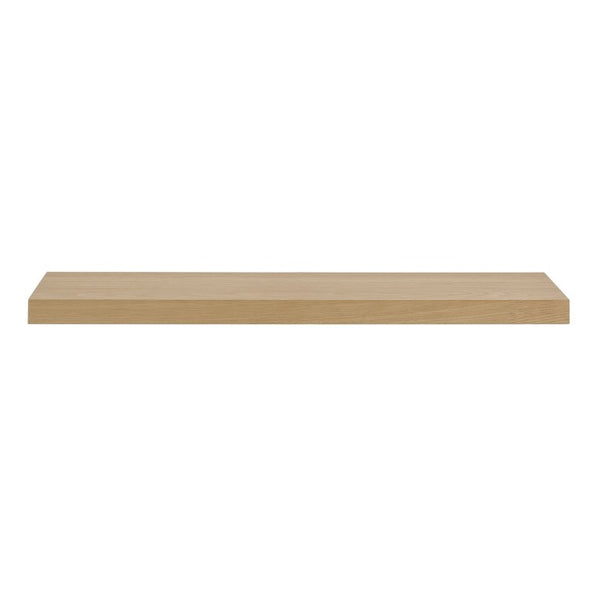 EuroStyle Barney Wall Mounted Floating Shelf American Wood Veneer Bracket Free Display Ledge Oak 09748-OAK
