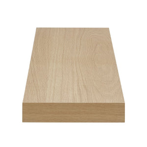 EuroStyle Barney Wall Mounted Floating Shelf American Wood Veneer Bracket Free Display Ledge Oak 09748-OAK